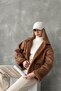 Fur Collar Coat - Camel - 2