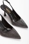 Black Women's Style Heeled Special Edition Evening Dress Shoes and Bag Combinations - 6