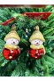 4Pcs Gold Hat Snowman Christmas Ornament Christmas Tree Ornament Party Decoration - 3