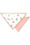 Organic Muslin Bibs - Forest & Peach - 2