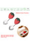 Premium Children's Bpa Free Silicone Handle with Strawberry Figure Stainless Steel Tip Fork-Spoon Set 9+ Months - 5