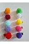Colorful Pompom Hairpins Mini Crocodile -10 Pieces - 4