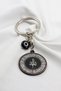 Flat Evil Eye Beaded Black Steel Double Sided Ayetel Kursi Allah Word Felak Nas Ihlas Keychain - 7