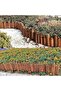 FFD Wooden Garden Fence Panels – 120x4x30 cm Lawn Edging & Picket Fencing with Easy Plug - 7