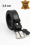 100% Genuine Leather Children's Belt 3.5cm Black Classic Belt