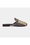 Damask Embroidered Mule – Genuine Leather, Double-Cushioned, Lightweight – Black & Gold - 2