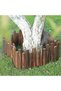 FFD Wooden Garden Fence Panels, Lawn Edging, Wooden Garden Fence, Picket Fence Roll Border - 4