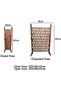 FFD Expendable Wooden Garden Fence Expandable Brown Trellis Fence Free Standing Fence Wooden 120cm - 2