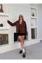 Women's Short Buttoned Trench Coat - 7