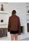 Women's Short Buttoned Trench Coat - 3