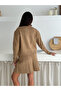 Buttoned Soft Texture Cardigan Skirted Sweater Suit - 6