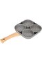 NEW Cooking Pan with Wood Handle, Non-Stick, 4 Hole Frying Pan - 4