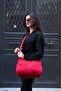 Women's Water Resistant Fabric 5 Compartment Cross Strap Red School Travel and Shoulder Bag - 6