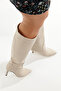 '' Rosa'' Skin Pointed Pull 9 cm Thin Heel Boots New Season - 4