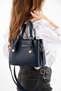 Women's 4 Compartment Simple Stylish Shoulder and Hand Bag with Gold Accessories - 2