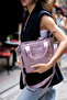 Women's 5-Eye Parachute Fabric Adjustable Cross Strap Hand and Shoulder Bag - 2
