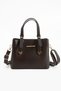 Women's 4 Compartment Simple Stylish Shoulder and Hand Bag with Gold Accessories