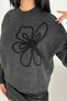 Soft Textured Pattern Embroidered Knitwear Sweater Aw25Kz0005 - 5