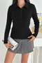 Basic Polo Neck Button Detailed Knitwear Sweater Aw25Kz0008 - 4
