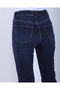 Women's Navy Blue Cut Leg Boy Fit Jean Jeans - 7