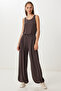 Strappy Draped Modal Jumpsuit Lub0153 Brown