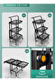Multi-functional parrallel folding storage basket trolley - 2