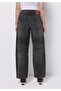 Loose Fit Low Waist Narrow Leg Women's Black Jean Pants - 2