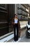 Women's Lycra High Waist Spanish Leg Jeans Denim Trousers