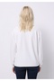 Regular Fit Polo Neck Plain Women's White Long Sleeve T-Shirt - 2