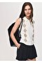 Polo Neck Vest with Diamond Pattern