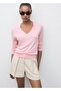 V-neck thin knitwear sweater