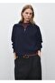Knitwear sweater with zipper
