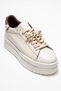 Laren Ecru Skin Genuine Leather Buckle Women's Casual Sports Shoes - 3