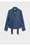 Denim Shirt with Tie Detail - 3