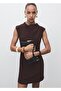 Drawstring Draped Neckline Dress