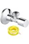 Angle Valve with Teflon tape, Ergonomic Handle, 1/2 inch Outlet Angle Valve - 2