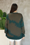 Round Crew Neck Long Sleeve Knitted Bowknot Jacquard Pattern Winter Stylish Knitwear Sweater - 2