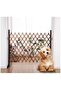 FFD Wooden Fence Freestanding Trellis for Garden, Expandable Privacy Screen, Dog Pet Gate for 120cm - 4