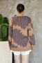 Round Crew Neck Long Sleeve Knitted Bowknot Jacquard Pattern Winter Stylish Knitwear Sweater - 2