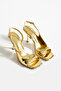 Gold Patent Leather Open Toe Square Heels Thin Slingback Stiletto Sandals |   Evening Dress for Evening Elegance - 6