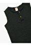 Crew Neck Sleeveless Buttoned Undershirt - 3