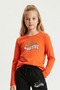 Round Neck Stay Positive Printed Girl's Tracksuit Set - 2