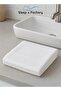 White Face Towel – 100% Cotton, Soft & Quick-Dry – 33x33 cm – منشفة وجه قطن أبيض