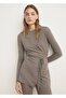 Ribbed Tie Detailed Cardigan