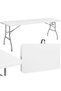 Multifunctional rectangular folding table, 240x75x74 cm, white - 2