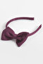 Girl's 2-Piece Purple Matte Satin Bow Crown Buckle - 3