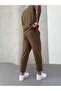 Coffee Ribbed Boyfriend Pants - 3