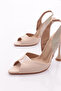 02 Women's Silver Stone Goblet Heeled Shoes - 4