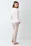 Women's Long Sleeve Striped Pants Pajamas Set - 4