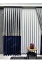 Panel Backdrop Curtain, Azra, Luxury, Gray Gold Navy Blue, Blackout, Backdrop Curtain, Tulle Curtain, Regular Pleat, Single Wing - 4